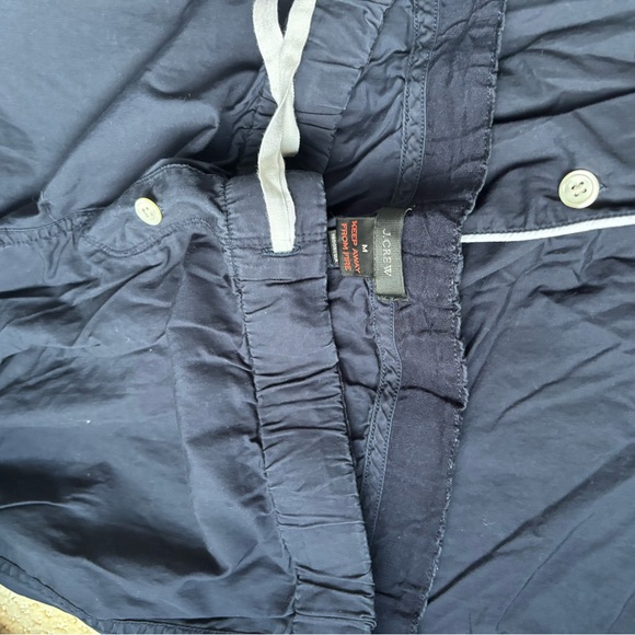 J. Crew Midnight Blue PJ Top and Bottoms with White Trim - Picture 3 of 8